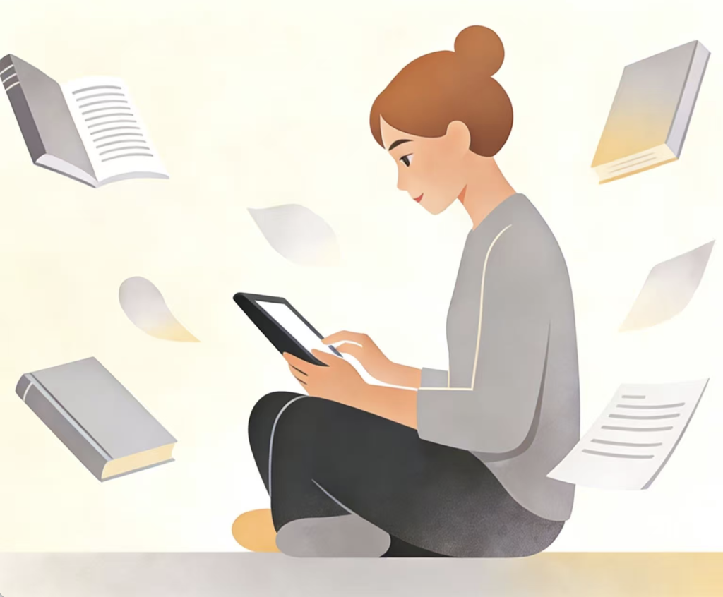 Fokus AI e-reader reading interface